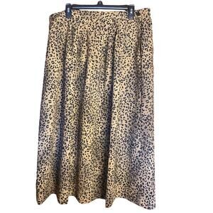 VINTAGE Joan Leslie Cheetah Animal Skirt Pockets 14